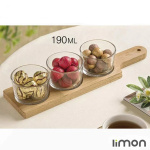 اردوخوري 3 عددي پايه چوبي ليمون - Image 3