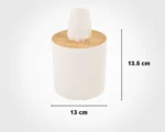جا دستمال استوانه رويه چوبي ليمون - Image 2
