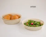 سبد سبزي بيضي طرح بامبو ليمون - Image 3
