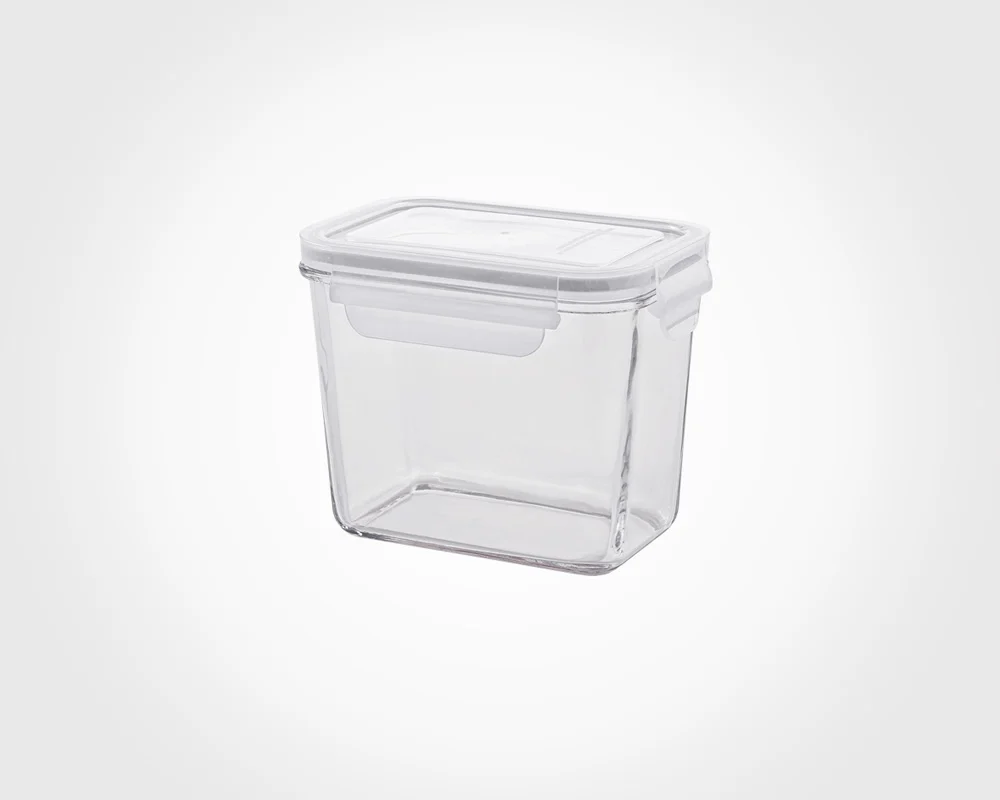 ظرف-شیشه-ای-مستطیل-920-میلی-لیتر-1-1.jpg ظرف شيشه اي 450 میلی ليتر دربدار ليمون - Image 1