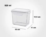 ظرف شيشه مستطيل 920 میلی لیتر ليمون - Image 3
