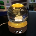 گوی شیشه ای پایه چوبی سایز 6 سانتی - Image 6