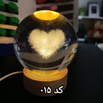 گوی شیشه ای پایه چوبی سایز 8 سانتی - Image 15