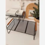 راف یک طبقه توری دسته چوبی - Image 3